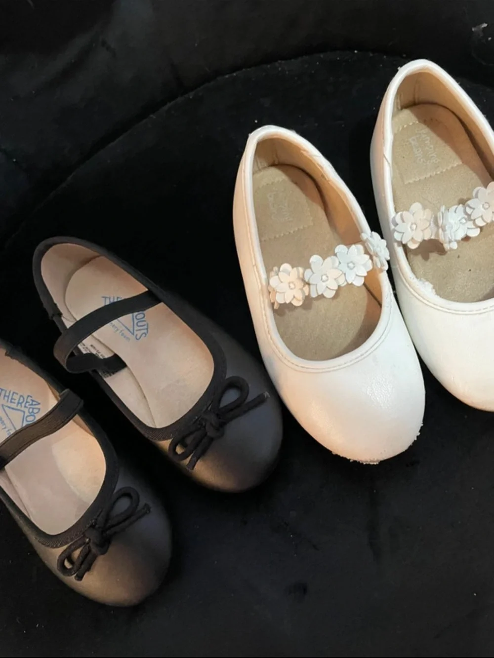 Kids Mary Jane Shoes - Black and Cream